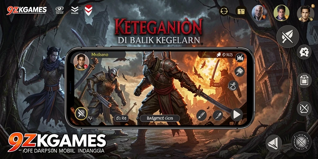 Tampilan gameplay 9ZKGAMES dengan suasana Horror yang mencekam.