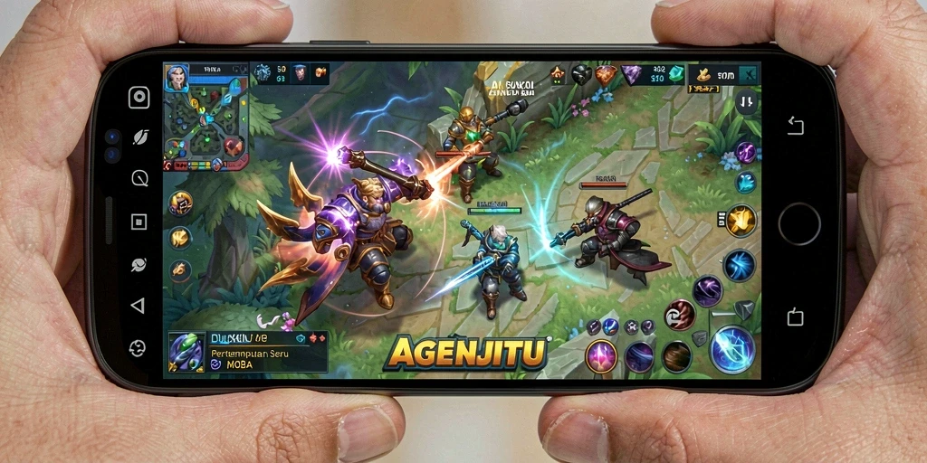 Tampilan gameplay intens di AGENJITU dengan karakter bertarung.