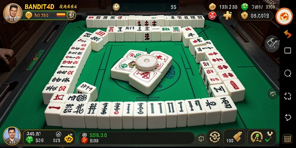 Screenshot utama BANDIT4D yang menunjukkan keseruan permainan Mahjong.