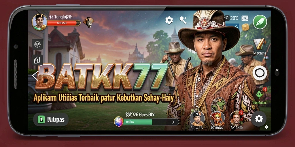 Screenshot utama BATIK77 menampilkan fitur utilitas yang praktis dan mudah digunakan.