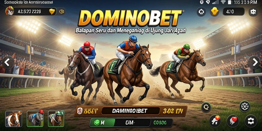Tampilan seru gameplay balapan di DOMINOBET dengan grafis menakjubkan.