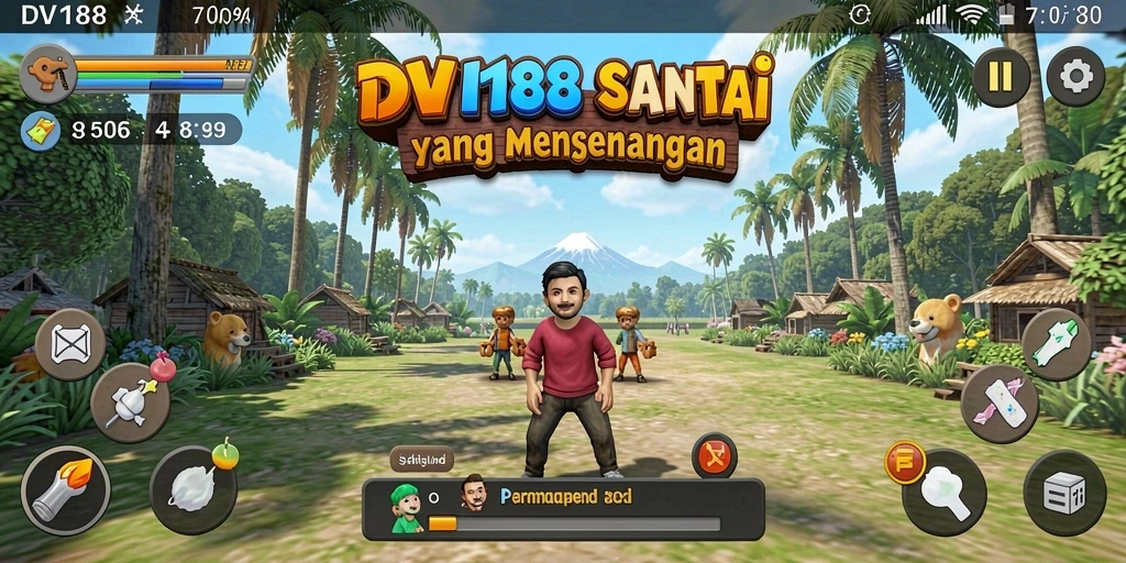 Screenshot gameplay DV188 menampilkan aksi seru dan penuh warna.