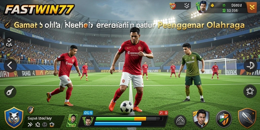 Tampilan gameplay FASTWIN77 yang mendebarkan dan realistis dalam pertandingan sepak bola.