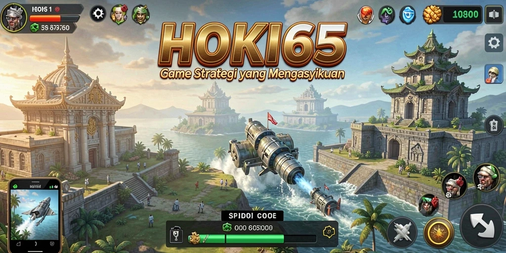 Tangkapan layar utama HOKI65 menampilkan aksi pertempuran strategi yang mendebarkan.