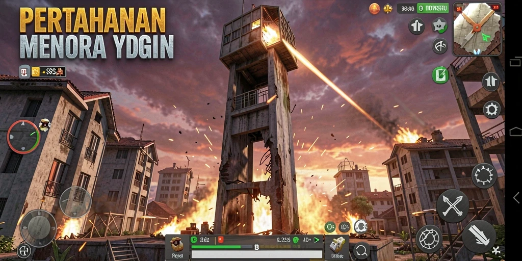 Gameplay menegangkan dari game Tower Defense IDNSERU.