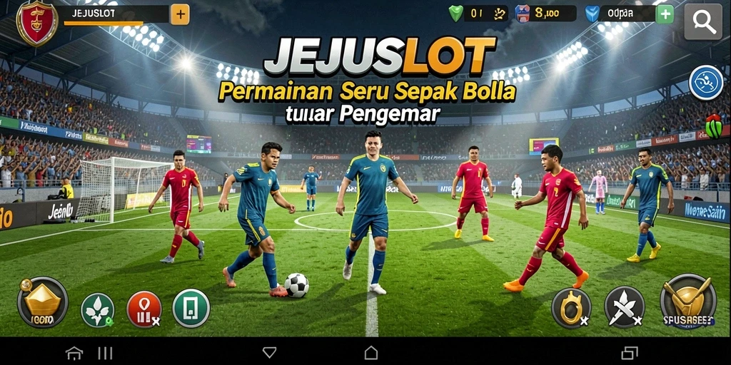 Tampilan menarik dari pertandingan sepak bola di JEJUSLOT.