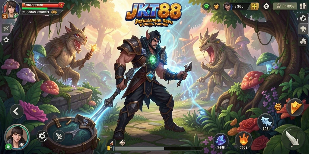Tampilan gameplay JKT88 penuh warna dan menantang.
