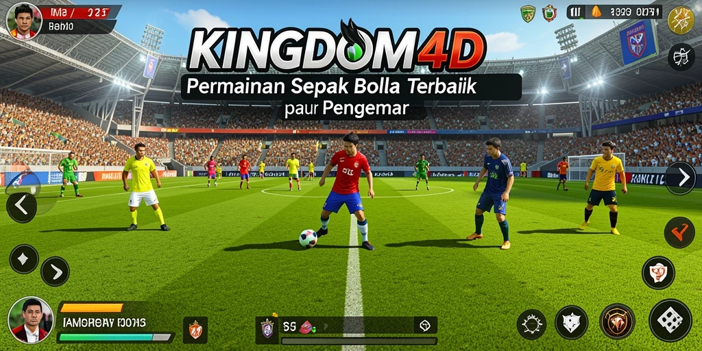 Tampilan menarik dari gameplay sepak bola KINGDOM4D.