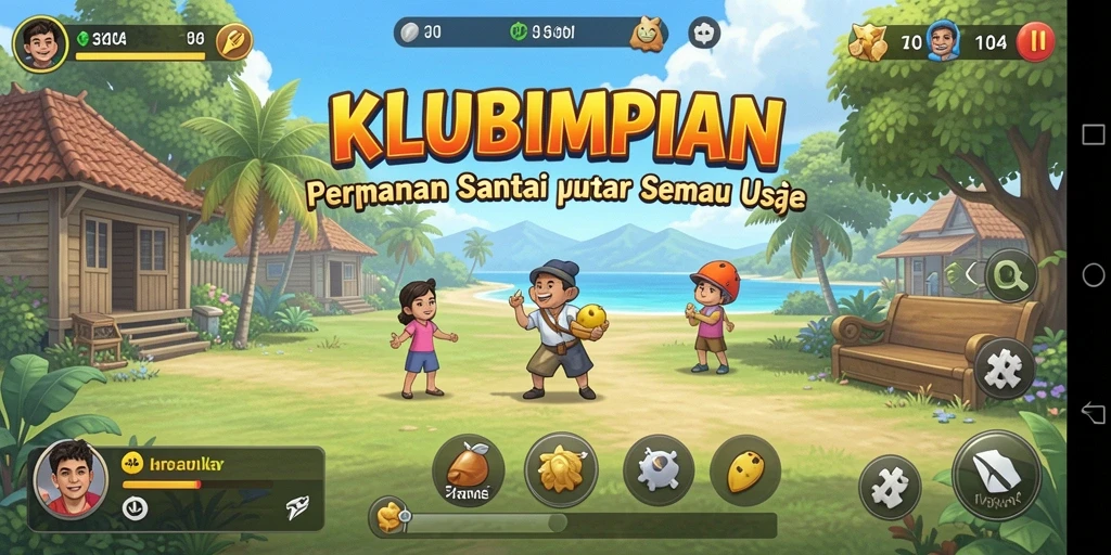 Tampilan gameplay KLUBIMPIAN yang menarik dan interaktif.