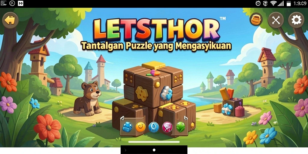 Tampilan gameplay LETSTHOR yang menantang dan seru.