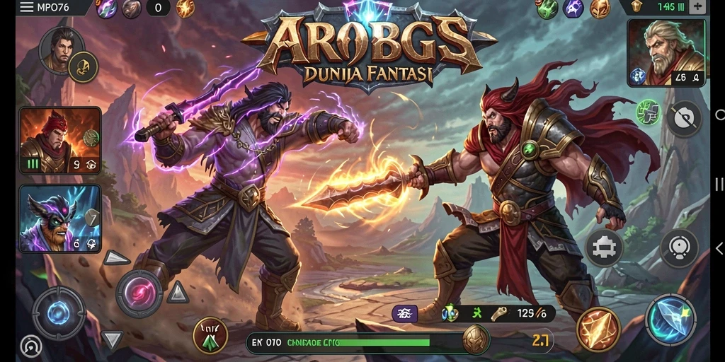 Screenshot gameplay MPO76 menampilkan aksi pertarungan yang mendebarkan.