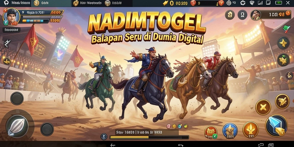 Tampilan gameplay seru dari NADIMTOGEL dengan balapan mendebarkan.