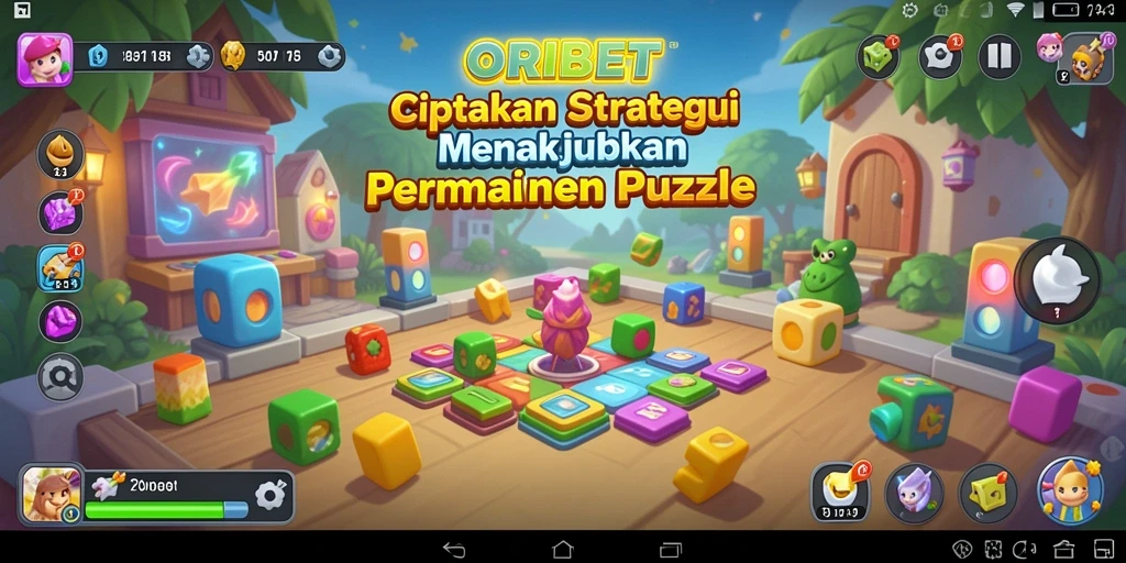 Tampilan screenshot ORIBET yang memperlihatkan gameplay Puzzle yang menantang.