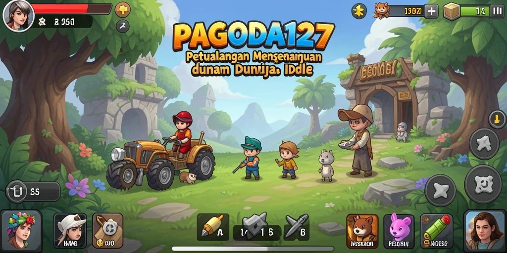 Tampilan gameplay PAGODA127 yang memukau dalam mode Idle.
