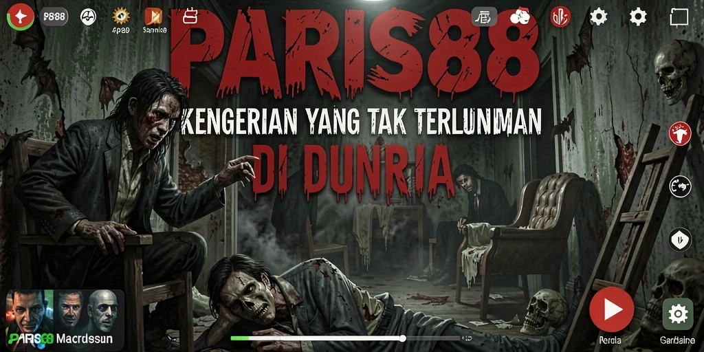 Screenshot gameplay PARIS88 menampilkan suasana mencekam saat menjelajah.
