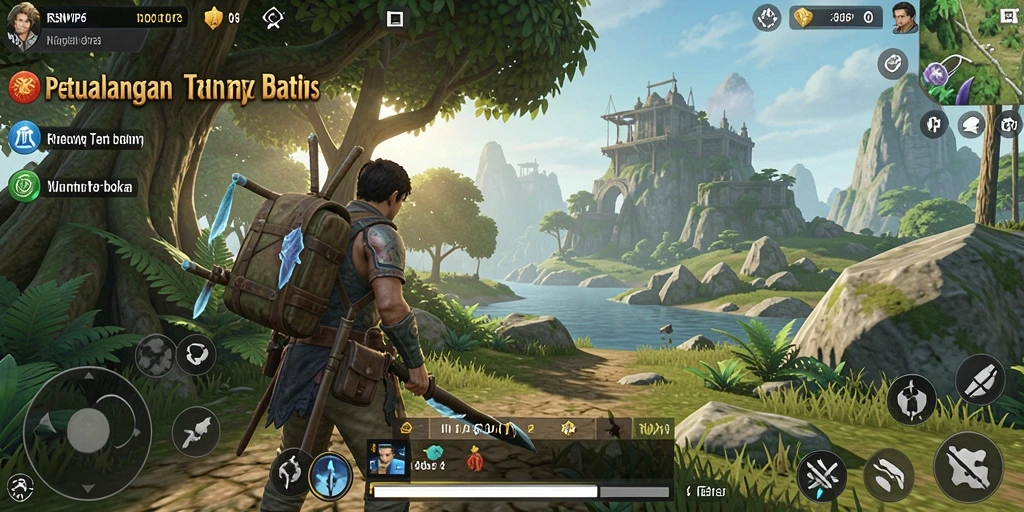 Tampilan gameplay RSNVIP6 di dunia terbuka yang luas.