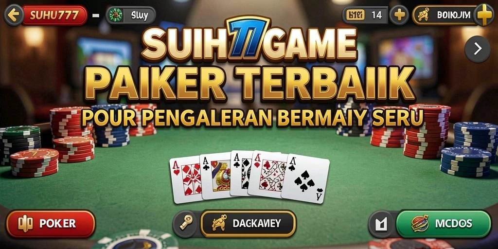 Tampilan gameplay poker yang mendebarkan di SUHU777.