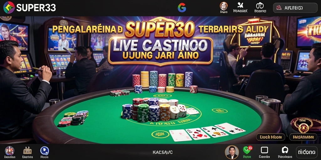 Screenshot gameplay SUPER33 yang menunjukkan aksi seru di meja Live Casino.