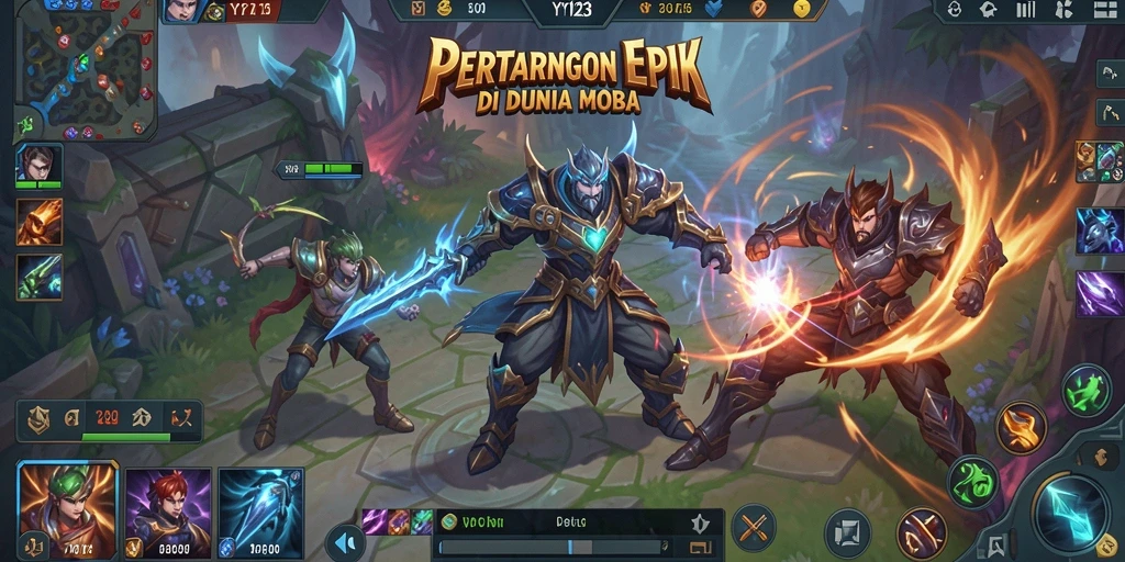 Tampilan gameplay seru dan dinamis di YY123.